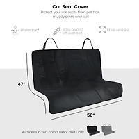 Co-Pilot Waterproof Dog Seat Cover for Back Seat - Pet Car Cover, Nonslip Bench Protector for Dogs