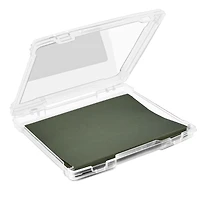 Sorbus Single-Piece Thin Hanging File Organizer Bin Clear Plastic Stackable for Document Storage