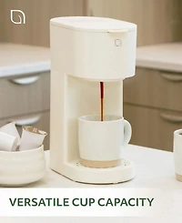 Willow Kitchen Compact Single Serve Coffee Maker - Compatible with K-Cup Pods Ground