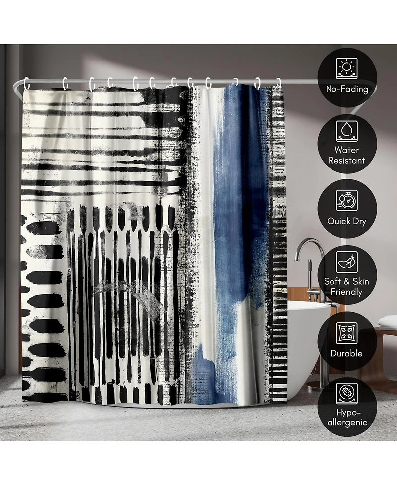 Abstract Shower Curtain No Borders Shower Curtain by Pi Creative Art