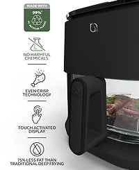 Willow Kitchen 5QT Digital Glass Air Fryer - Self-Cleaning, Digital Touch Screen, Healthier Frying, Watch Your Food Cook
