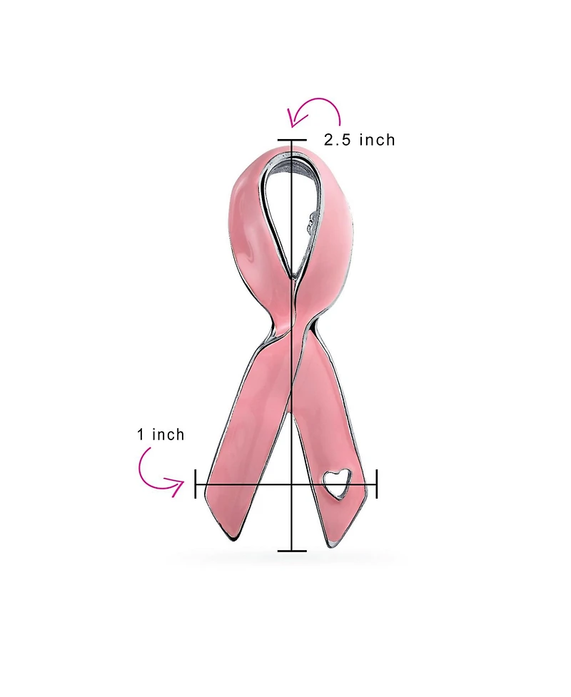 Bling Jewelry Prevention Pink Ribbon Breast Cancer Survivor Brooch Pin Gold Heart Accessory