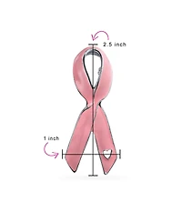 Bling Jewelry Prevention Pink Ribbon Breast Cancer Survivor Brooch Pin Gold Heart Accessory