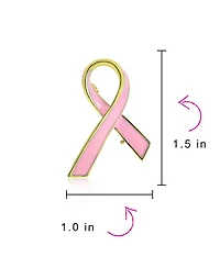 Bling Jewelry Prevention Pink Ribbon Breast Cancer Survivor Brooch Pin Gold Heart Accessory