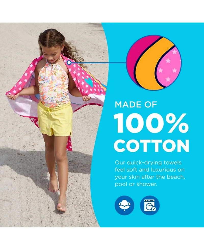 Ben Kaufman Printed Beach Towel Set - Oversized for Kids Quick-Dry & Soft Cotton with Design Luxury Swimming