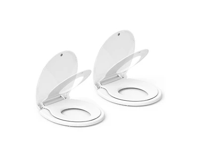 gaomon 2 Packs Round Toilet Seat with Toddler Seat Built in, Potty Training Toilet Seat Round Fits Both Adult and Child, with Slow Close and Magnets