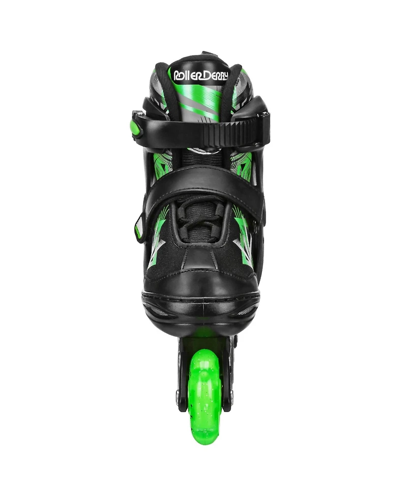 Roller Derby Stryde Lighted Boy's Adjustable Inline Skates Small (11-1)