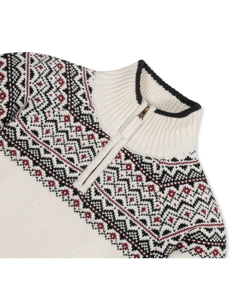 Hope & Henry Baby Boys Long Sleeve Half Zip Raglan Ski Sweater