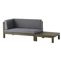Streamdale Oana Left Corner Bench And Coffee Table. Dark Grey