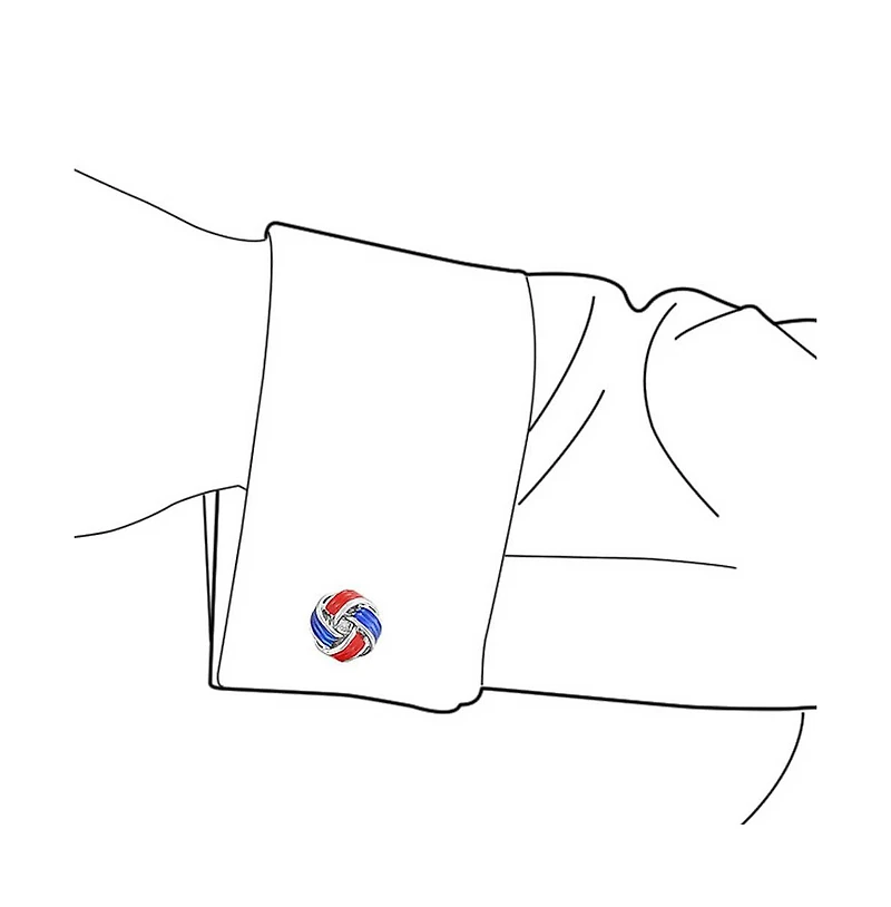 Bling Jewelry Knot Woven Rope Twist Shirt Cufflinks Stainless Steel