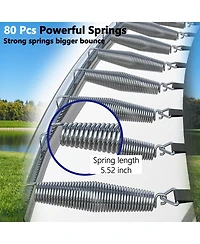 Streamdale Furniture 14FT Trampoline with Enclosure - Recreational Trampolines with Ladder