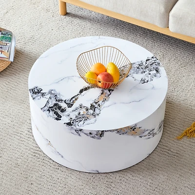 Streamdale Versatile Cylindrical Table with Patterned Design