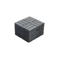 Streamdale Acacia Hardwoods Deck Tiles, 12" x 12", Light Gray