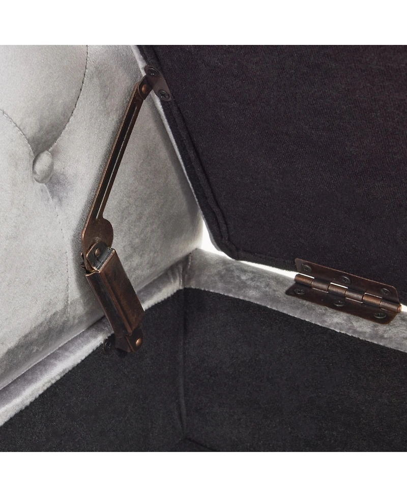 Streamdale Multifunctional Velvet Ottoman Bench with Pillow