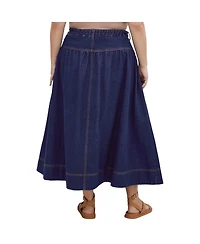 City Chic Plus Ari Denim Skirt