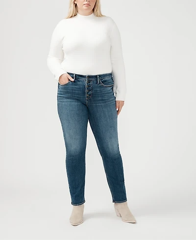 Silver Jeans Co. Plus Most Wanted Mid Rise Straight Leg