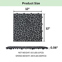 Streamdale Black Interlocking Deck Tiles (60-Pack)