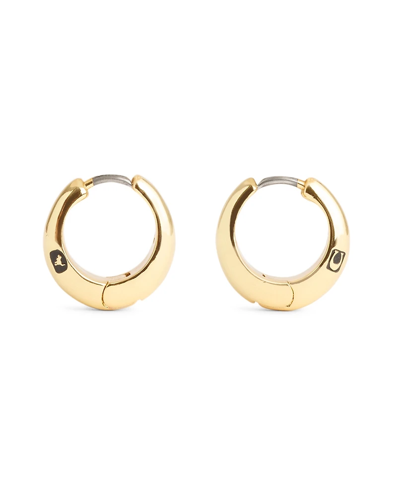 Coach Signature Hallmark Tubular Huggies Earrings