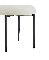 Streamdale Modern Toothpick Dining Chairs with Curved Backrests (Set of 2)