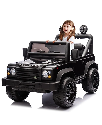 Streamdale Furniture Licensed 2015 Land Rover Defender 90,24V Kids Ride On Xxl Car W/Parents Control,2wd, Four-wheel suspension, Bluetooth, MP3,Music,