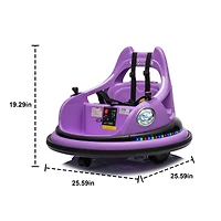 Streamdale Electric Ride-On Bumper Car with Remote, Led Lights, & Spin