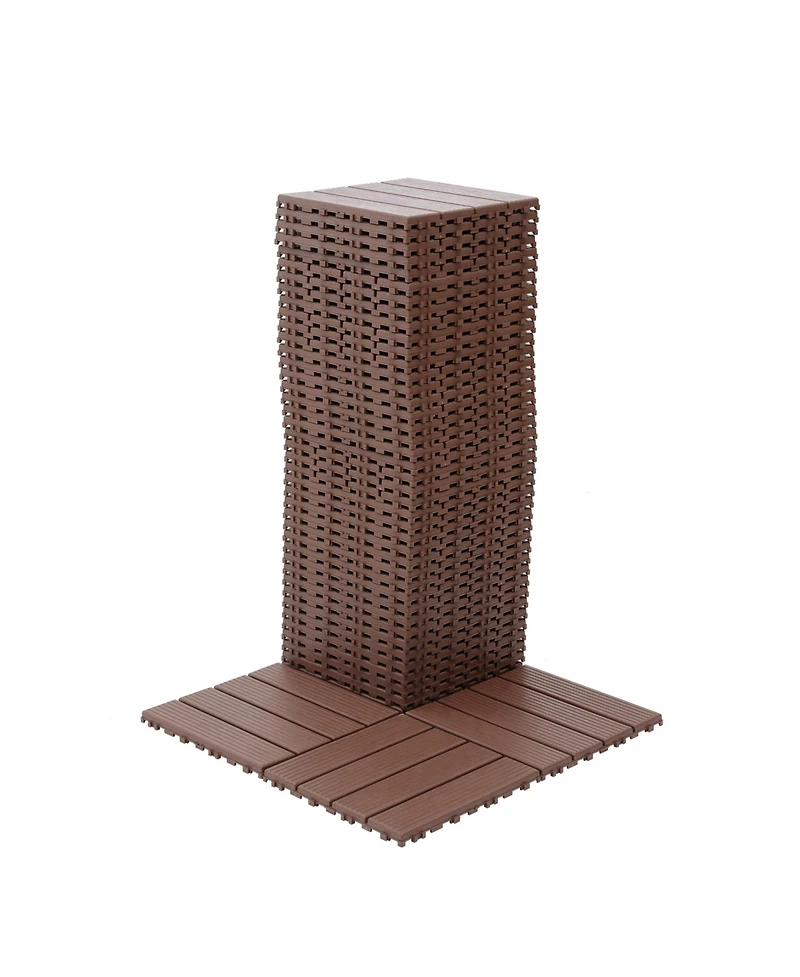 Streamdale Interlocking Deck Tiles, 44 Pack Patio Tiles, Waterproof, All Weather Use