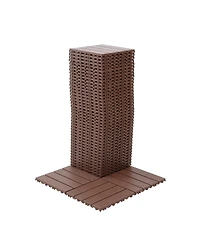Streamdale Interlocking Deck Tiles, 44 Pack Patio Tiles, Waterproof, All Weather Use