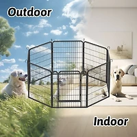 Streamdale Heavy Duty Metal Pet Playpen with Door