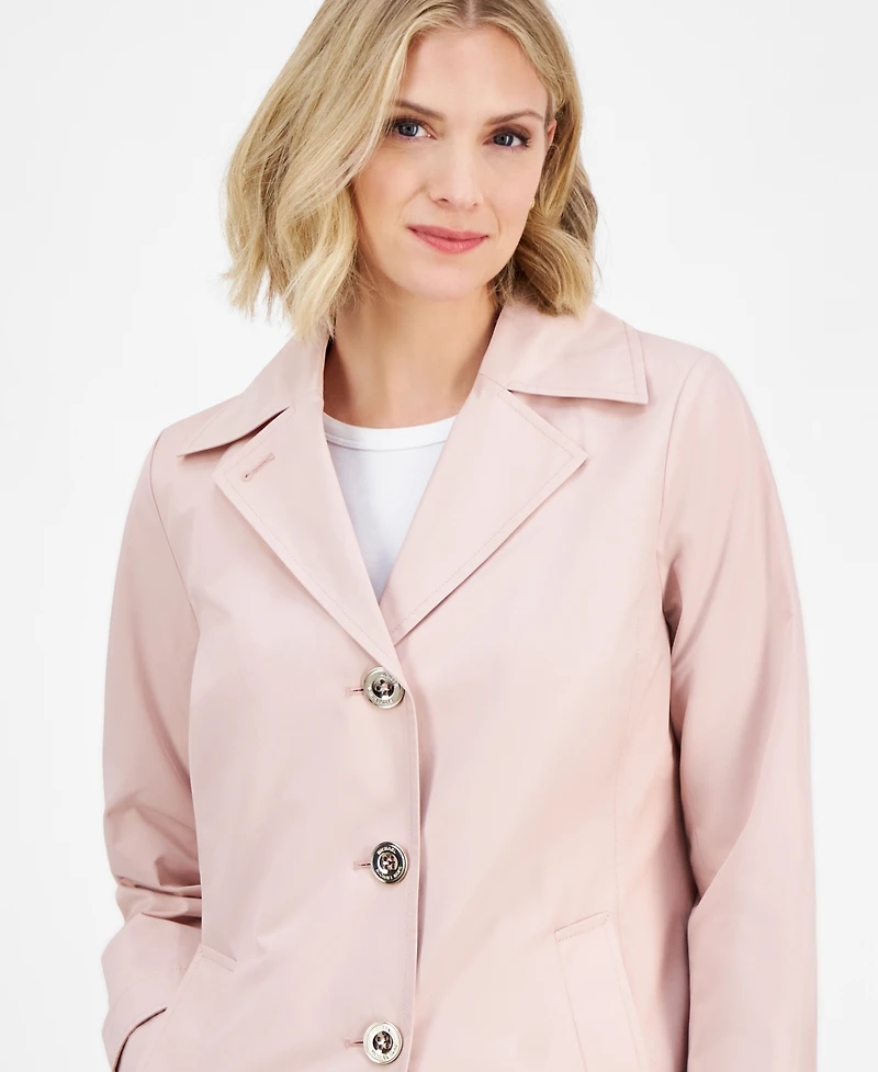 Michael Michael Kors Petite Single-Breasted Reefer Trench Coat