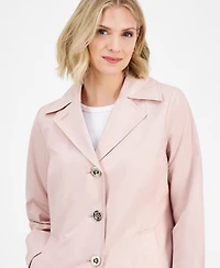 Michael Michael Kors Petite Single-Breasted Reefer Trench Coat