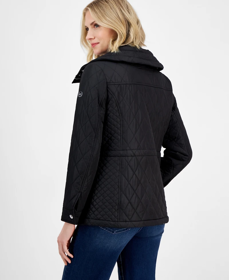 Michael Michael Kors Women's Quilted Hooded Zip-Front Coat, Exclusively at Macy's