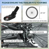 Bike Cargo Trailer for Hefty Loads, Foldable Compact Storage, Universal Hitch, Bike Wagon Bike Trailer Bicycle Cargo Trailer Bike Attachment with 16&#