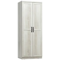 63" 2-Door Kitchen Pantry, Freestanding Storage Cabinet with 5-tier Shelving and 2 Adjustable Shelves for Dining Room, Antique White