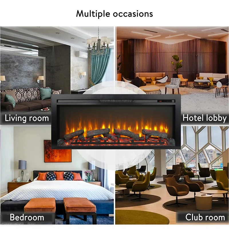 Streamdale 44" Recessed Electric Fireplace with Remote
