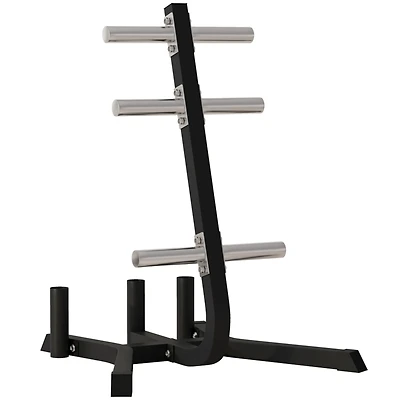 2-inch Weight Rack for Plates and 3 Bars, Olympic Weight Tree Bumper Plate Storage Holder, 660 lbs. Capacity, Black