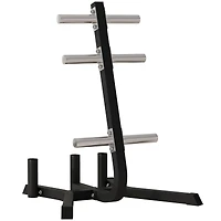 2-inch Weight Rack for Plates and 3 Bars, Olympic Weight Tree Bumper Plate Storage Holder, 660 lbs. Capacity, Black