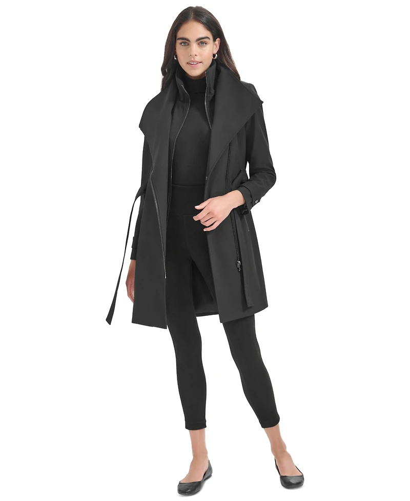 Calvin Klein Women's Long Sleeve Belted Wrap Coat