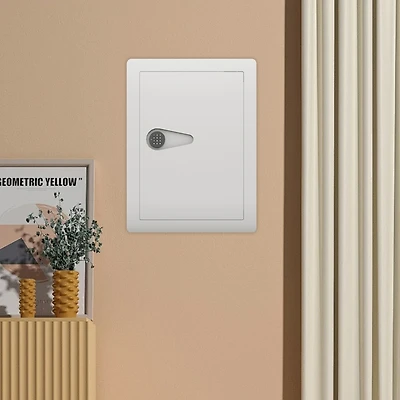 Digital Wall Hidden Safe Flat, Electronic, Steel, Keypad, Home or Business Heavy Duty Wall Mount Safe for Protect Money, Jewelry, Passports Storage