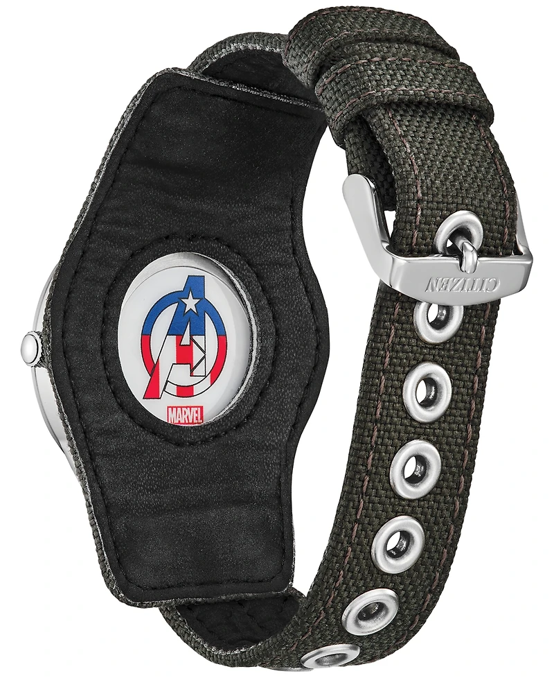 Citizen Eco-Drive Men's Marvel Captain America Forever Gray Fabric Strap Watch 40mm