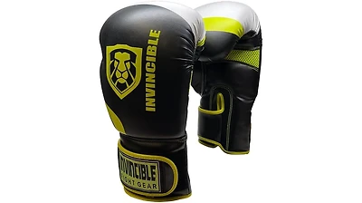 Invincible Fight Gear Hook and Loop Leather Training Boxing Gloves with Usa Flag Colors