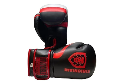 Invincible Fight Gear Hook and Loop Leather Training Boxing Gloves with Usa Flag Colors