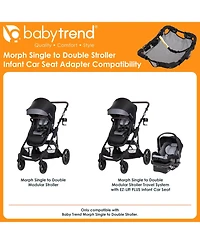 Baby Trend Morph Single to Double Stroller Infant Car Seat Adapter