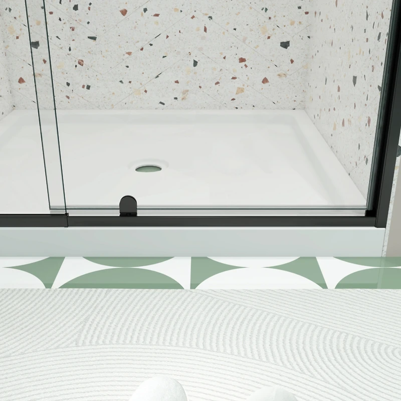 Streamdale Pivot Swing Glass Shower Door, 1/4" Clear Tempered Glass