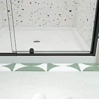 Streamdale Pivot Swing Glass Shower Door, 1/4" Clear Tempered Glass