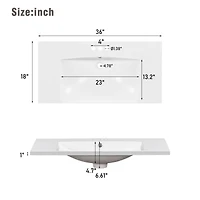 Streamdale (Sink Only) 36-inch Resin Sink-Resin