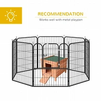 Streamdale Furniture Small Wooden Rabbit Hutch Bunny Cage Guinea Pig Cage Duck House Dog House with Openable & Waterproof Roof, Natural