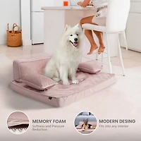 Precious Tails Orthopedic Pet Bed, Stylish Beds for Cats and Dogs, Modern Sofa Couch for Small-Medium Dog