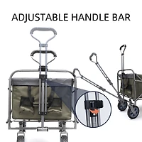Outdoor Garden Multipurpose Micro Collapsible Beach Trolley Cart Camping Folding Wagon