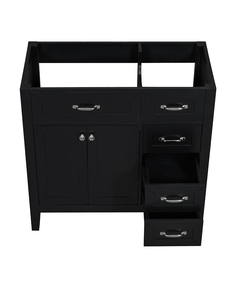 Streamdale 36" Black Vanity Cabinet Base Only
