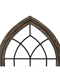 LuxenHome Wood and Metal Cathedral Wall Decor